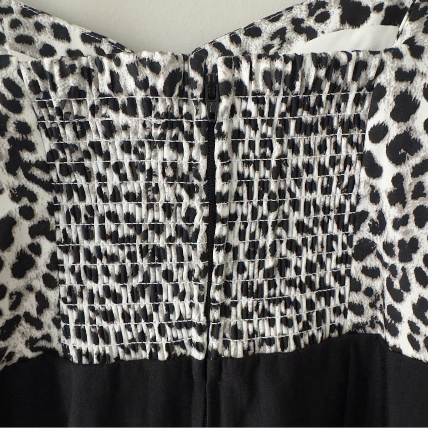 Torrid Black and White Animal Print Sleeveless Ruffle Pleated Pencil Mini Dress