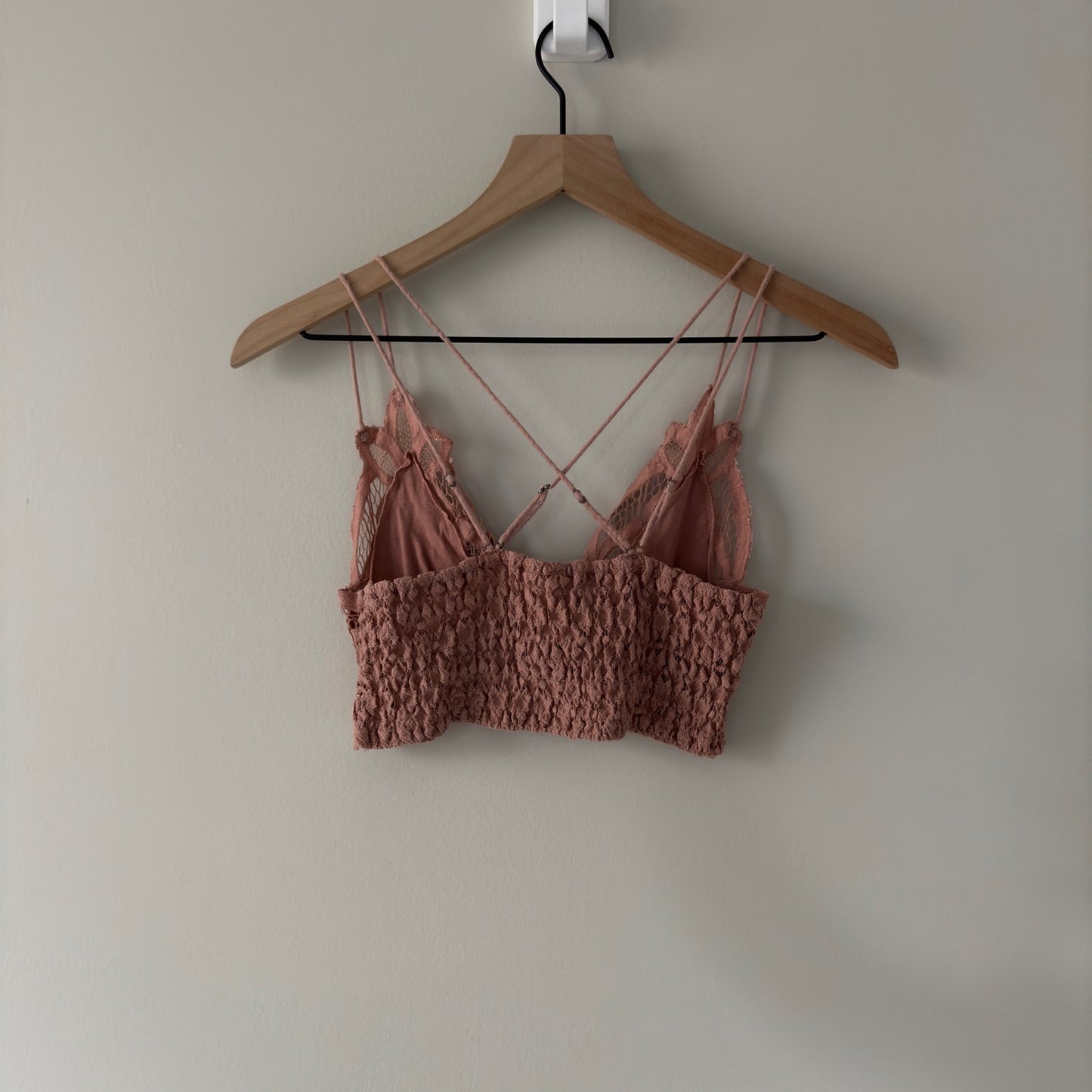 Free People FP One Adella Bralette Lace Strappy Adjustable Spaghettie Straps XS