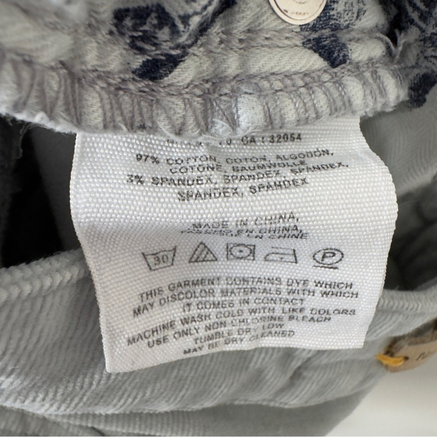 Pilcro and the Letterpress Corduroy Zipper Ankle Pants light blue pockets button