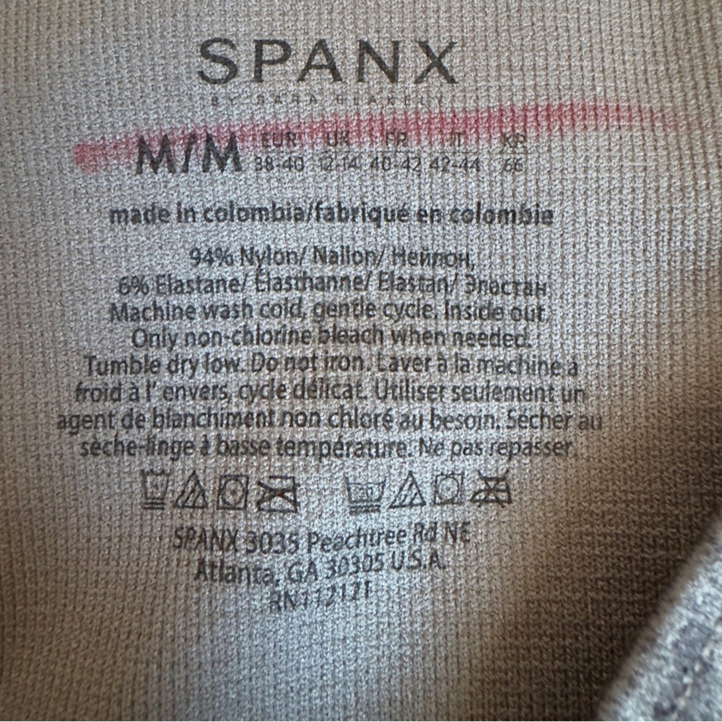 SPANX Gray and Black Camouflage Leggings with High-Rise Waist camo stretch EUC M