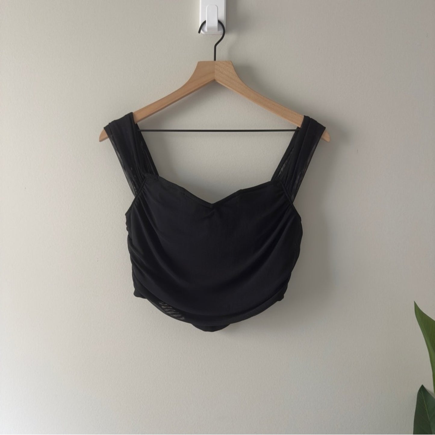 Shein Ruched Black Off-Shoulder Crop Top Corset Style Sleeveless Solid Zip Back