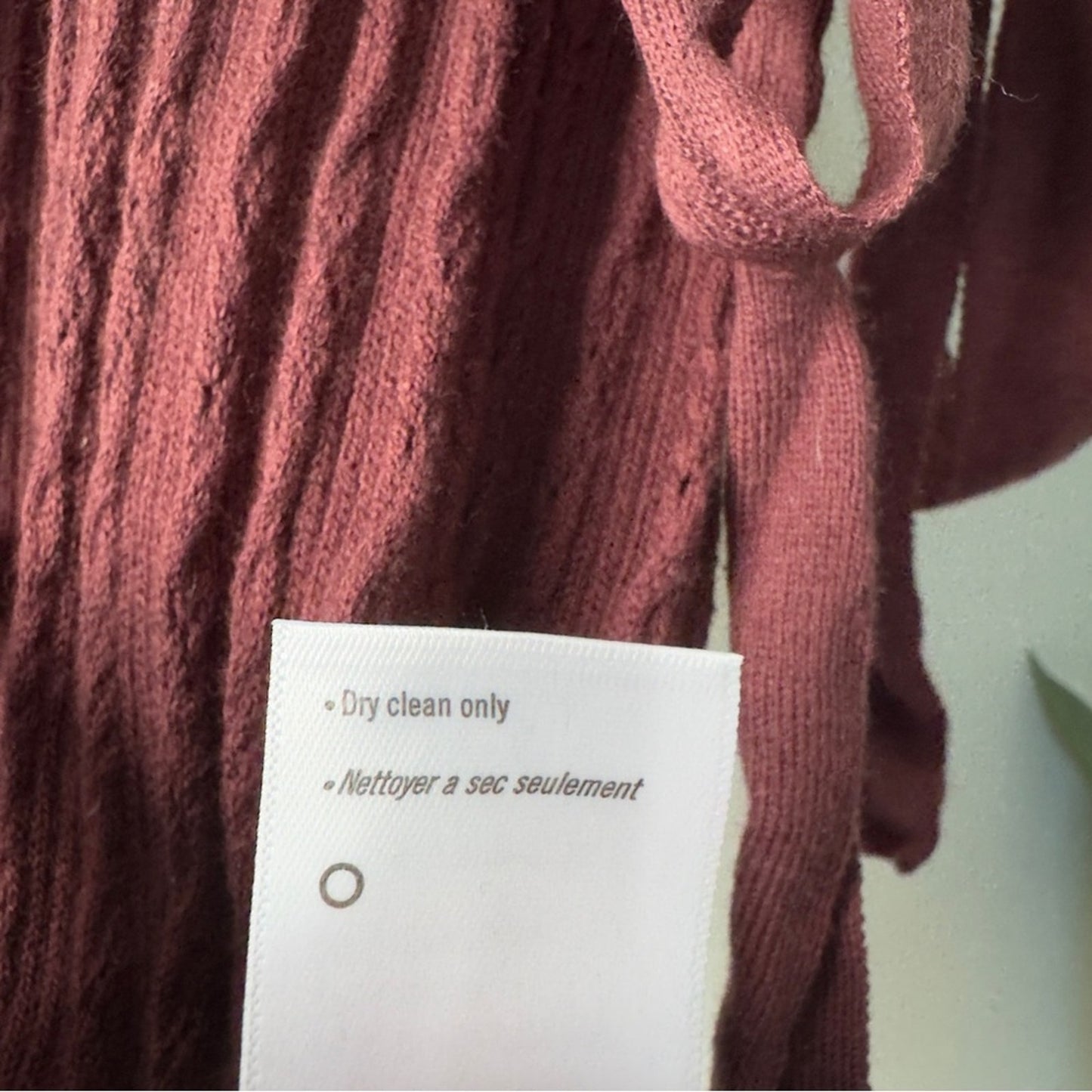 PAIGE Chocolate Wine Sleeveless knit Maxi Dress slit side waist tie bow L