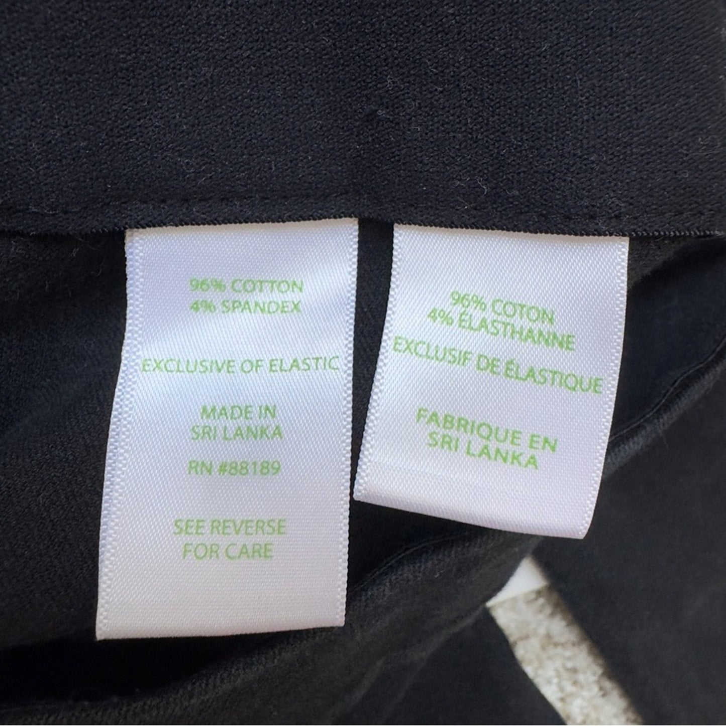 Lilly Pulitzer Cotton Blend Stretch Solid Black Ankle Cropped Tailored Pants EUC