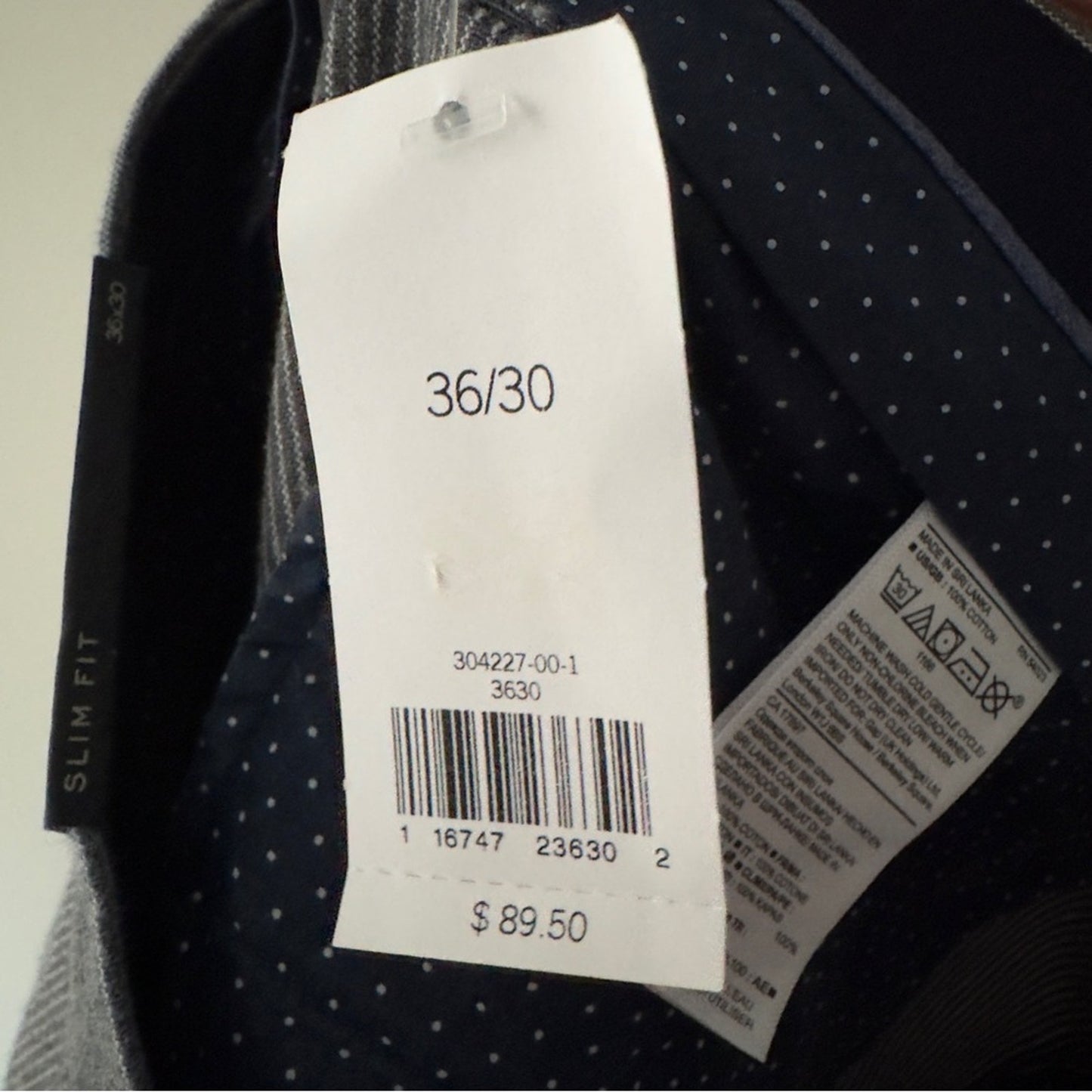 Banana Republic Aiden Pant Slim Fit Men's Gray Pants white pinstripe zip button