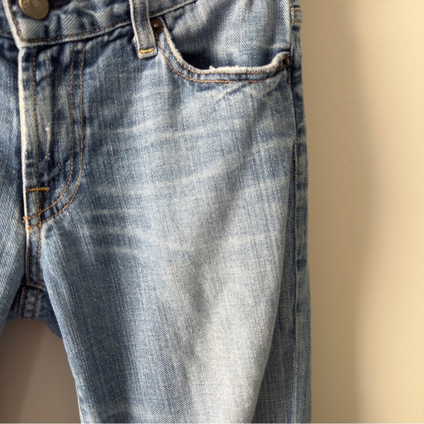 7 For All Mankind Y2K Bootcut 2000s Blue 100% Cotton Jeans Relaxed Fit Low Rise
