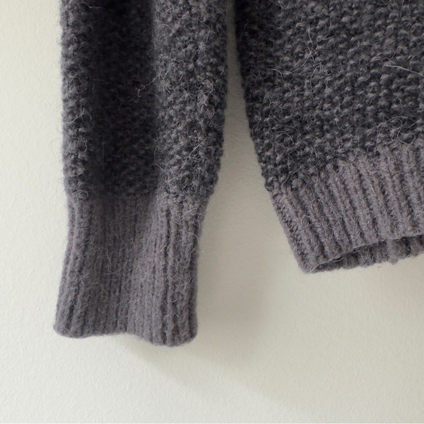 Lole Alpaca Blend Charcoal tight Knit Sweater crew neck long sleeve warm cozy XL