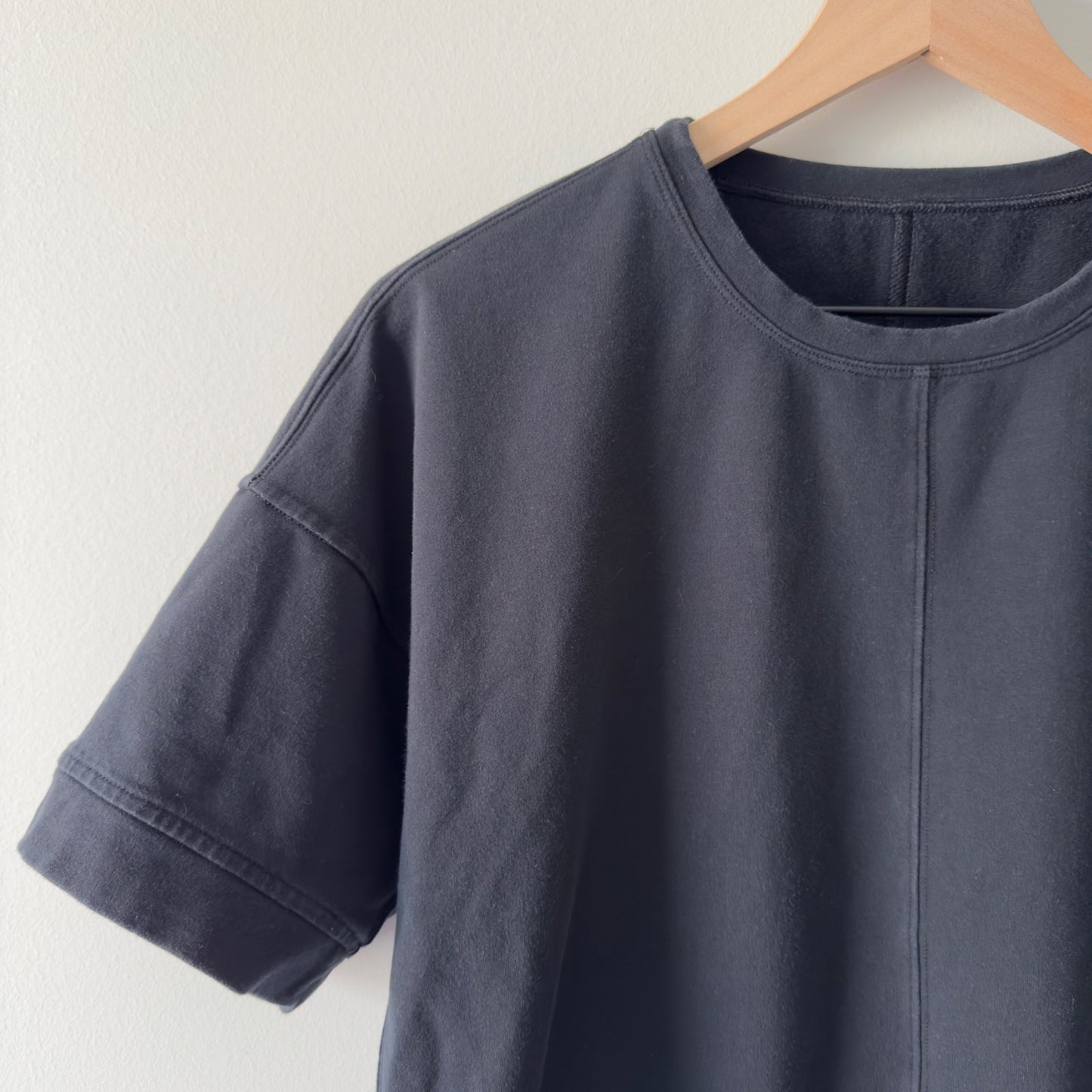 Lululemon Cut Above Tee in Black Stretch French Terry Short Sleeve Slit Sides