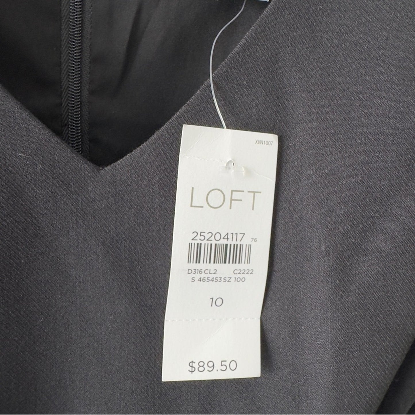 LOFT Black A-Line Mini Dress V-Neck Sleeveless Solid Minimalist Business Casual