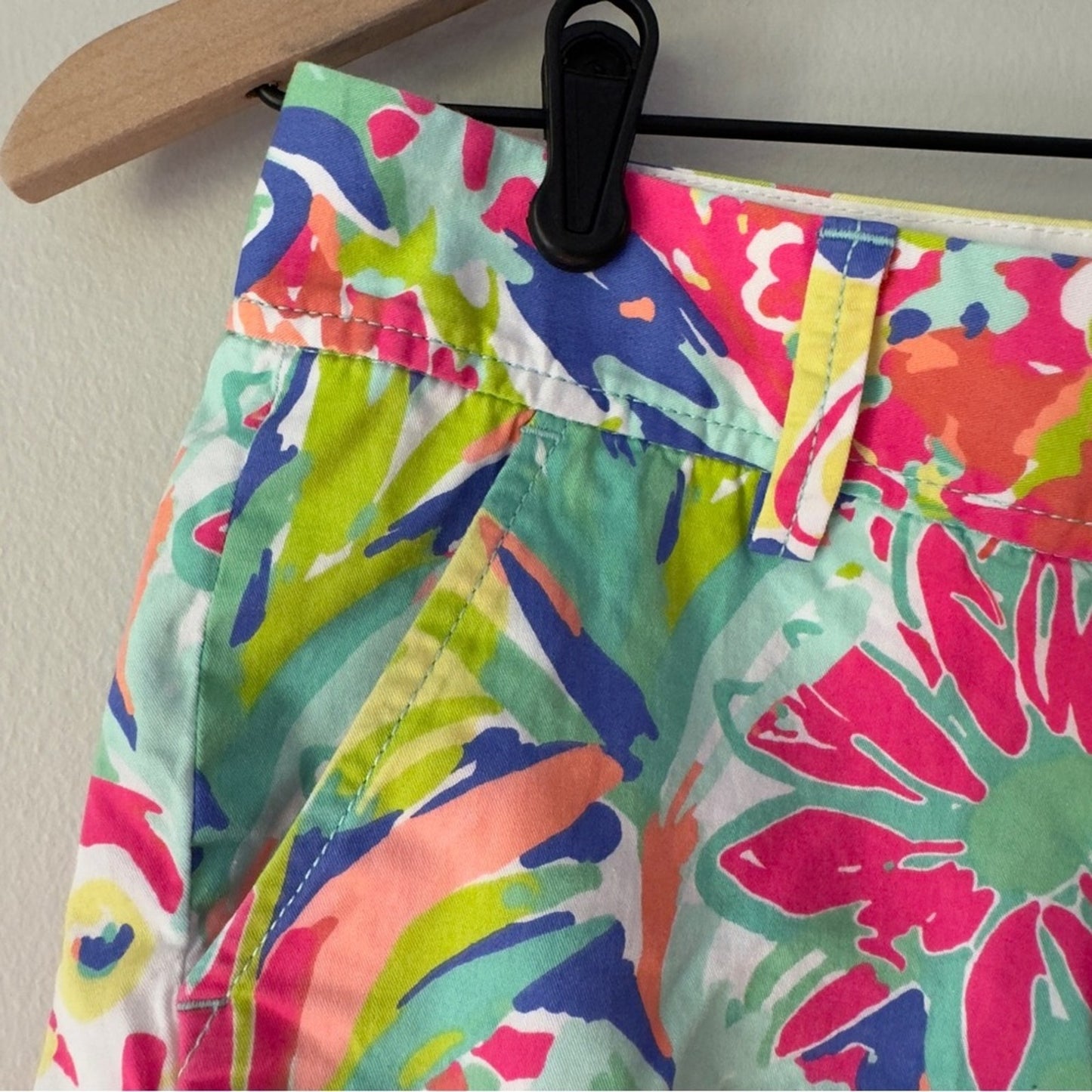 Lilly Pulitzer The Callahan Short Casa Banana Print 100% Cotton Floral Colorful