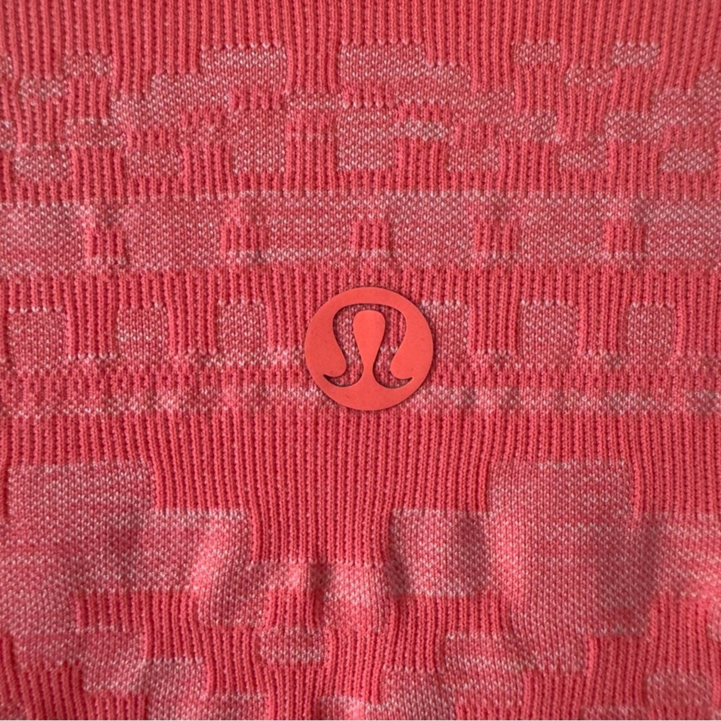 Lululemon Rest Less Pullover in Heathered Electric Coral Athletic Top Thumbholes