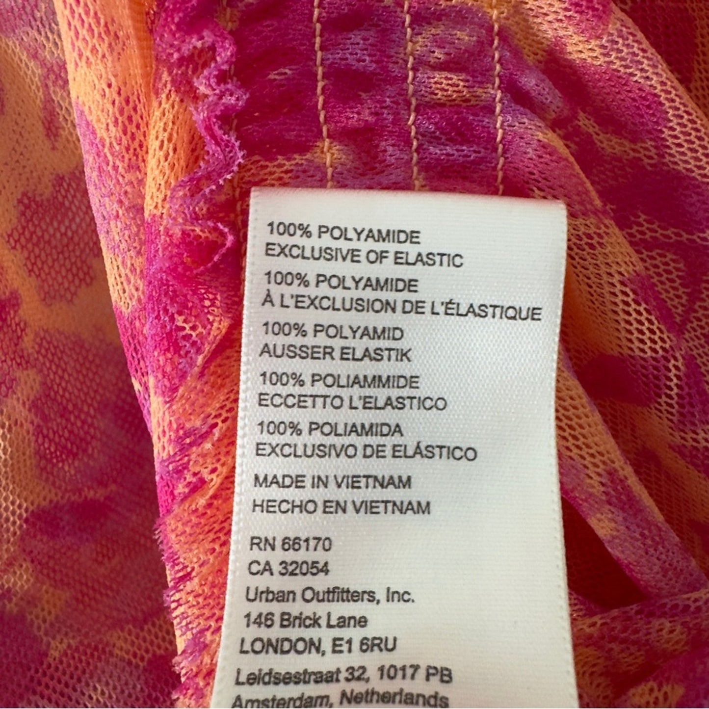 Free People Sugar Top in Hot Tropics Floral Pink Orange Top Fairycore Button NWT