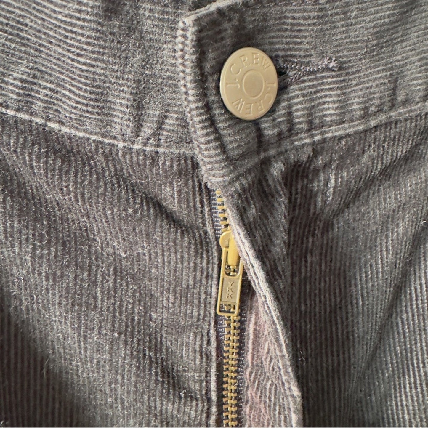 J. Crew 100% Cotton Straight Leg Corduroy Pants Zip Button Belt Loops Solid Y2K