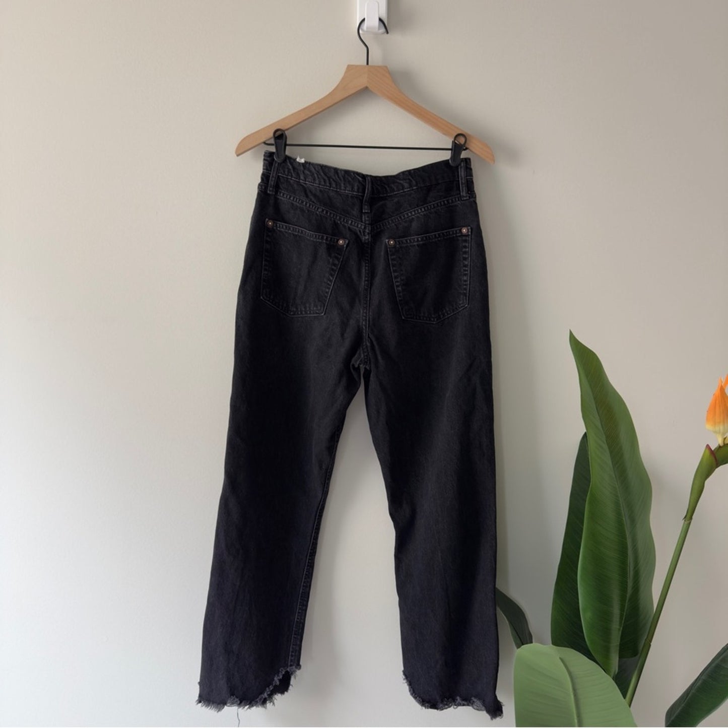 Free People We The Free Tapered Baggy High Rise Boyfriend Fit Jeans Button Fly