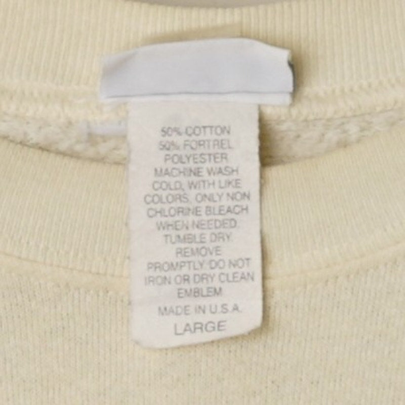 Vintge Chic 100% Natural Woman "Happiness is from the heart" Embroidered Crew L