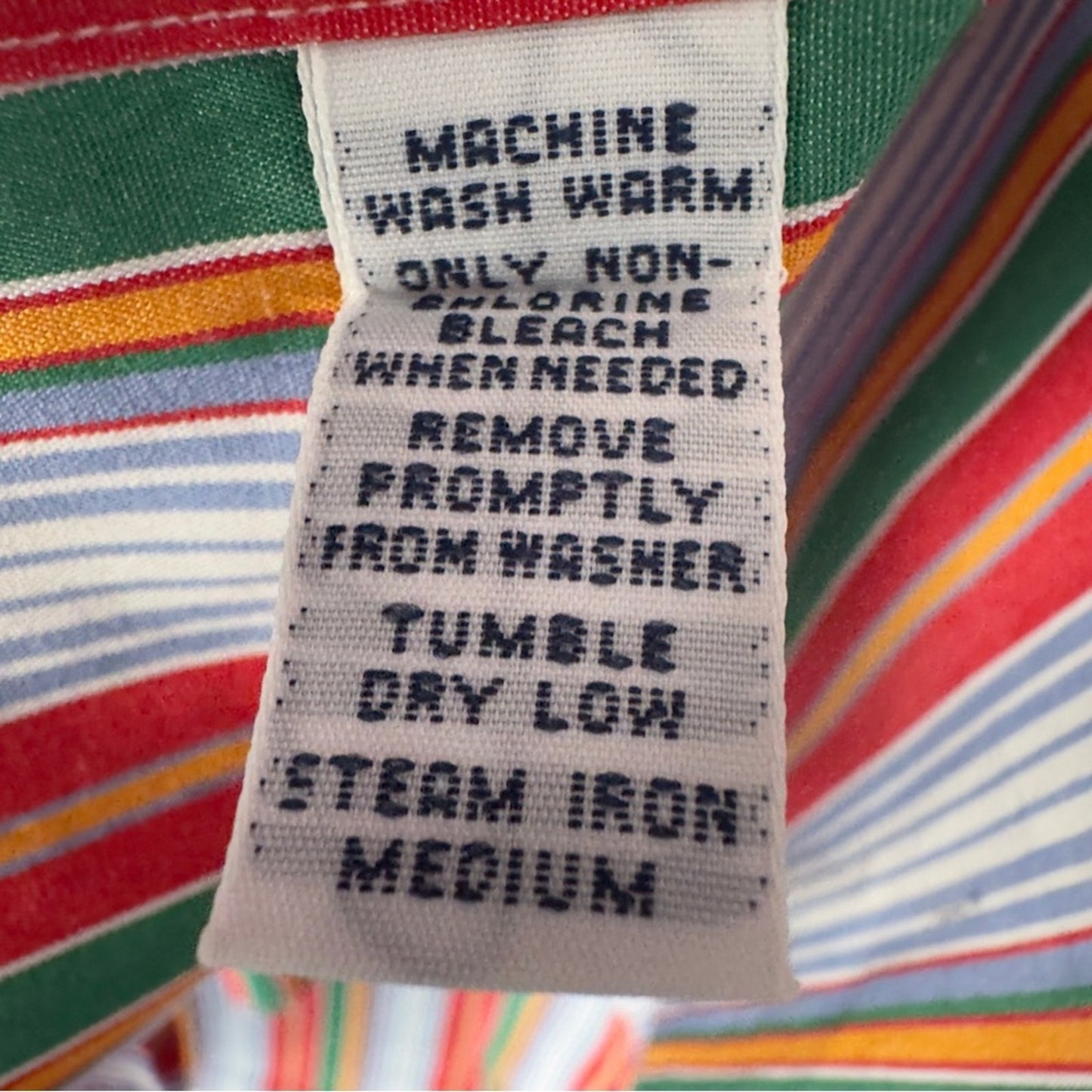 Ralph Lauren Blake 100% Cotton Striped Button Down Shirt Collared Colorful Large