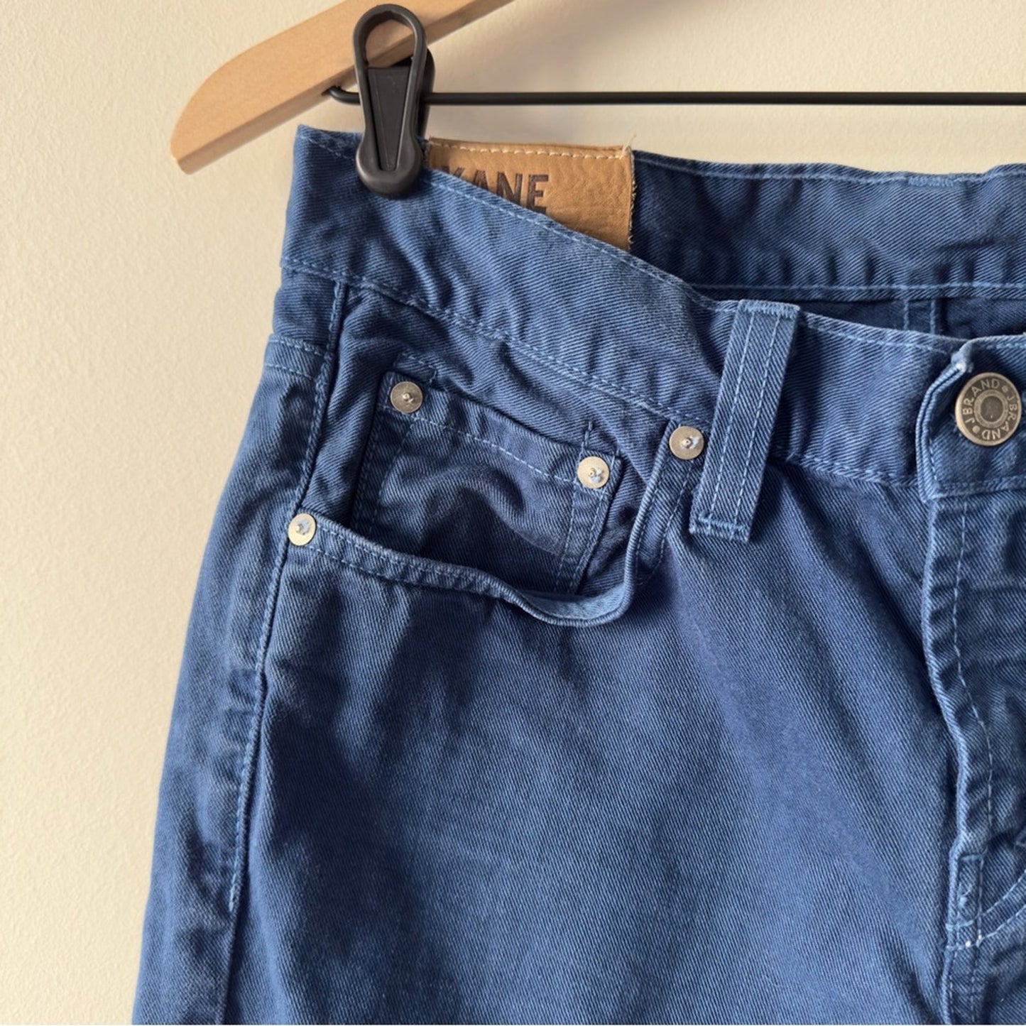 J Brand Kane Slim Straight Leg Jeans Blue zip button casual denim made in USA 30