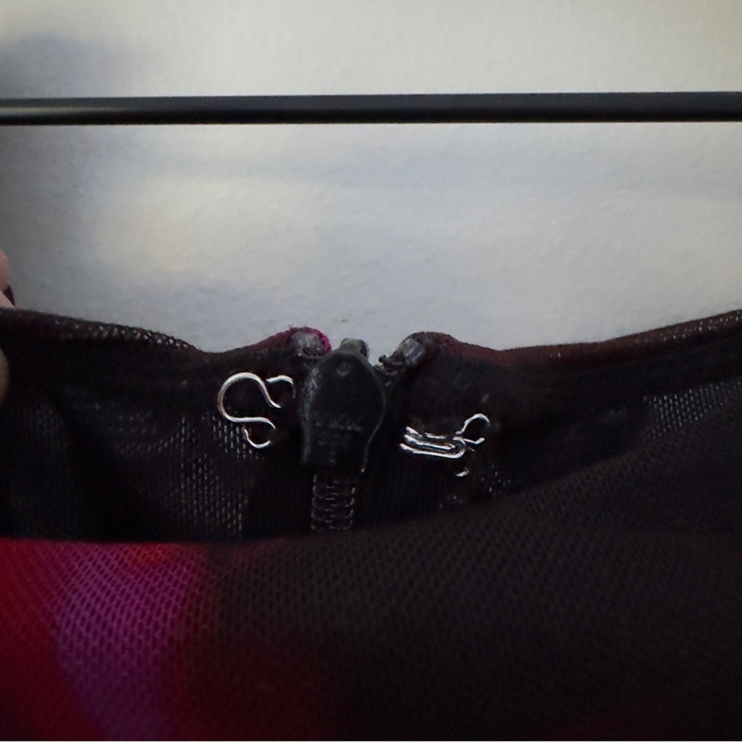 White Fox Mesh Slit Hem Front Mini Skirt Zipper Zip Up Back Stretch Sexy Short