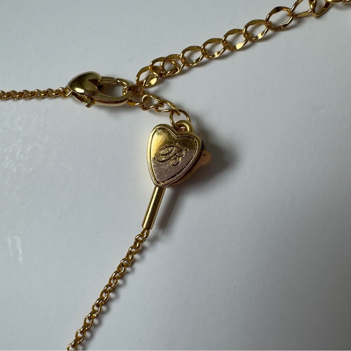 Brighton Elegant Gold & Silver Heart Pendant 2024 Necklace Chain w/ Rainbow Bag