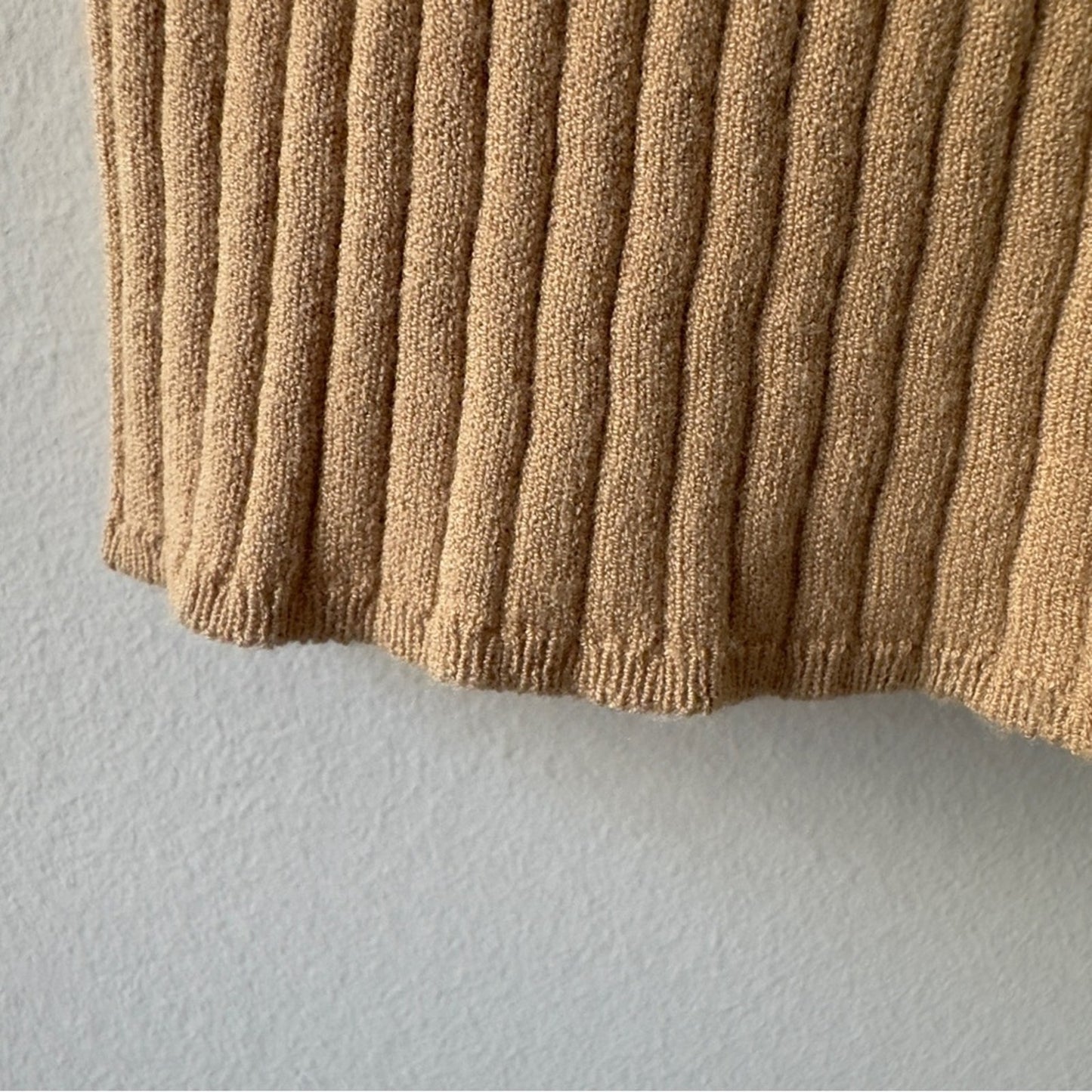 House of Harlow 1960 Revolve Tan Ribbed Mini Dress adjustable spaghetti straps S