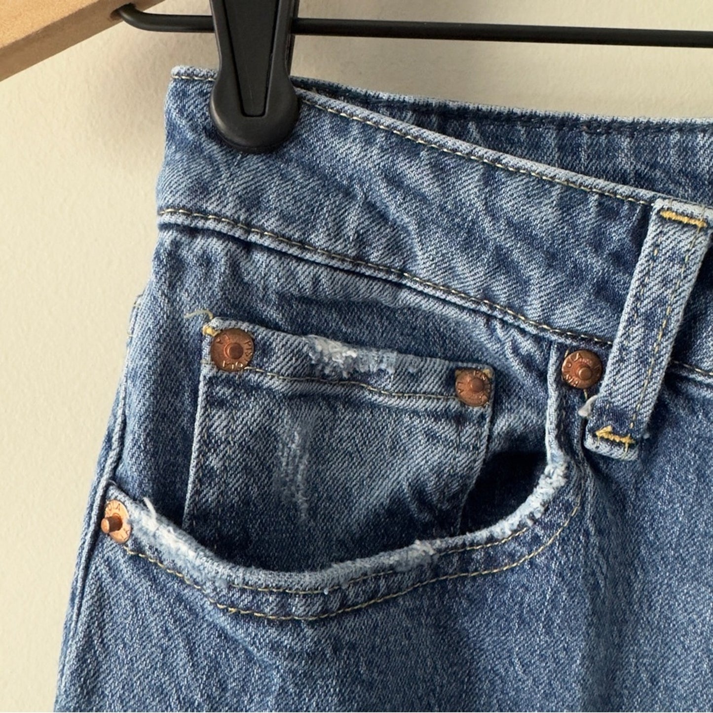 Pistola Light Medium Wash Blue Bootcut Jeans Zip Button Casual Denim Jean Pocket