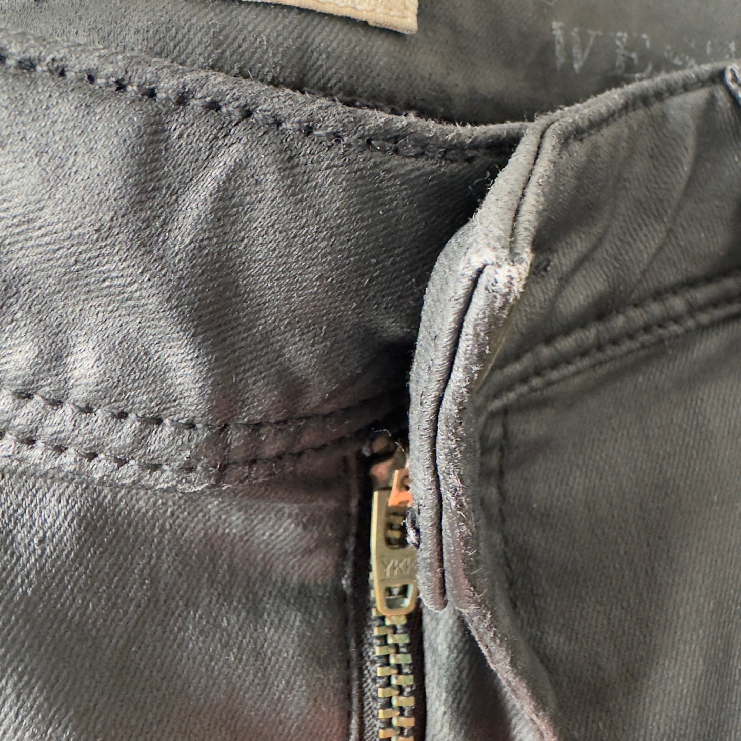 Burberry Brit Westbourne Skinny Ankle Pants Faux Leather Zip Button  5-Pocket 32