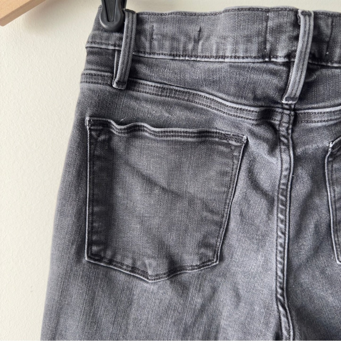 Frame Le High Skinny Jeans Button Fly Denim High Rise Gray Stretch cotton pocket