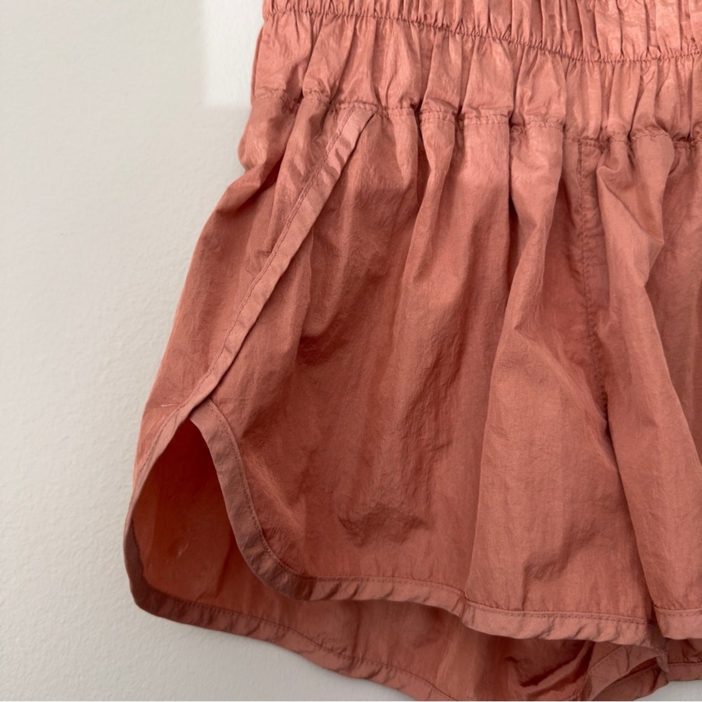 Free People FP Movement The Way Home Shorts in Brushed Apricot Athletic Lining