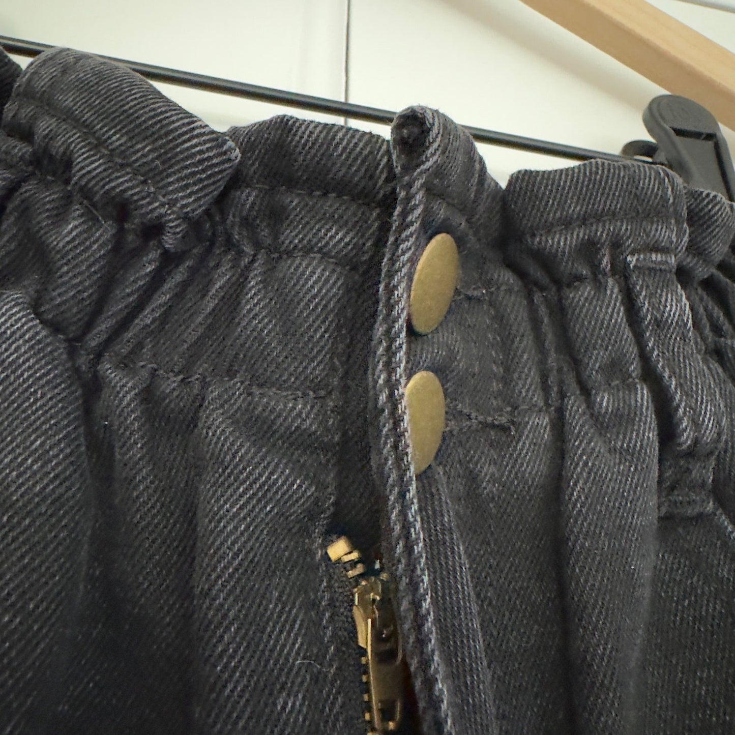 Princess Polly Open Road Paper bag Waist Jeans Black distressed pockets paperbag