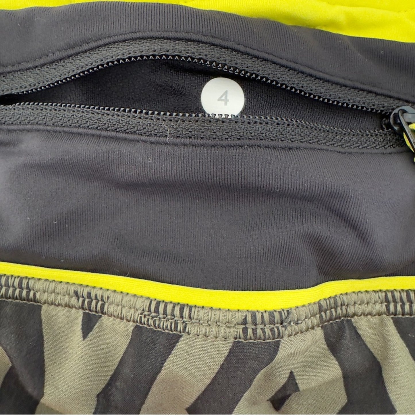 Lululemon Run Times Short *4-way Stretch Chevron Shuffle Fatigue Green Black Pea