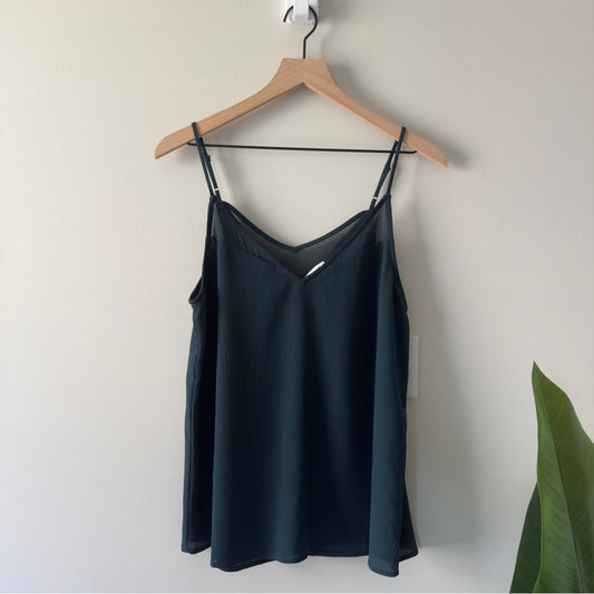 Anthropologie Sophie Rue Adjustable spaghetti strap Sleeveless cami Top mesh NWT