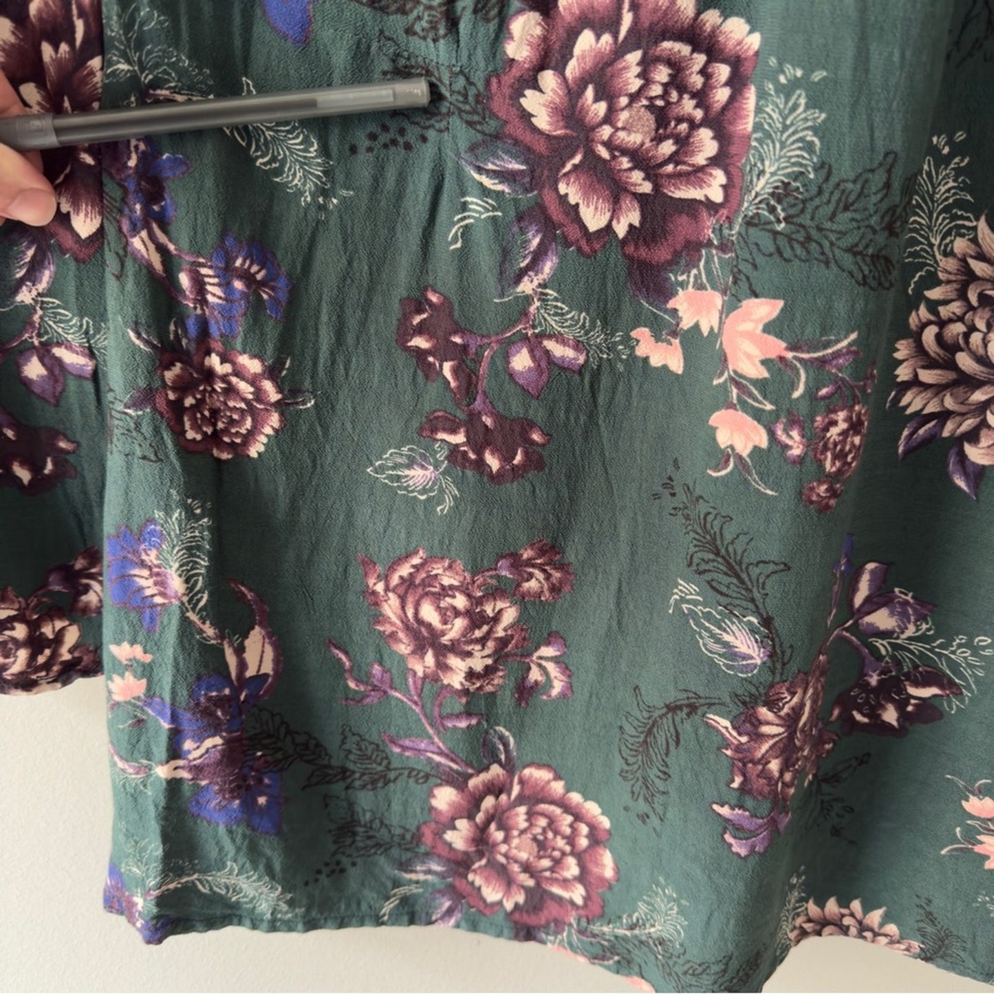 Free People Heart Beat Tunic Dress Boho Floral Long Bell Sleeve floral bohemian