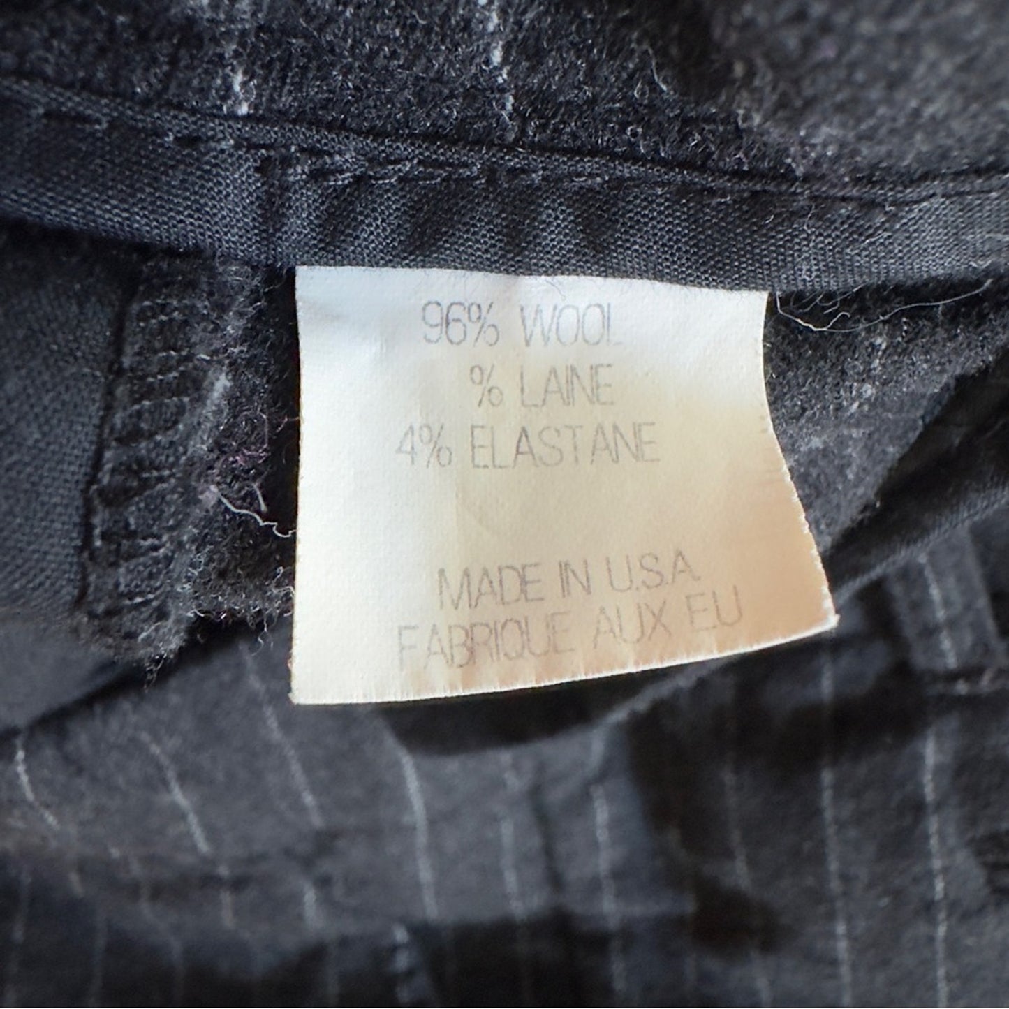 Theory Wool Pinstripe Pants Business Casual Pockets Belt loops zip hook and eye