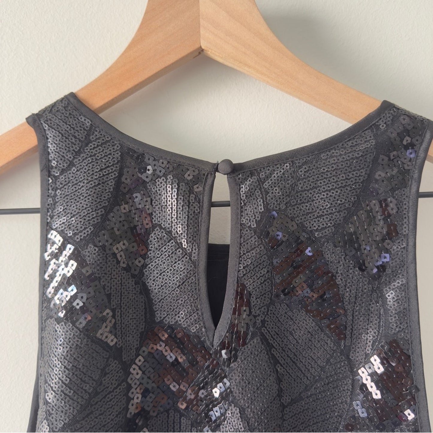 Anthropologie Pins and Needles Black Sequin Crop Tank Top sleeveless cropped NWT