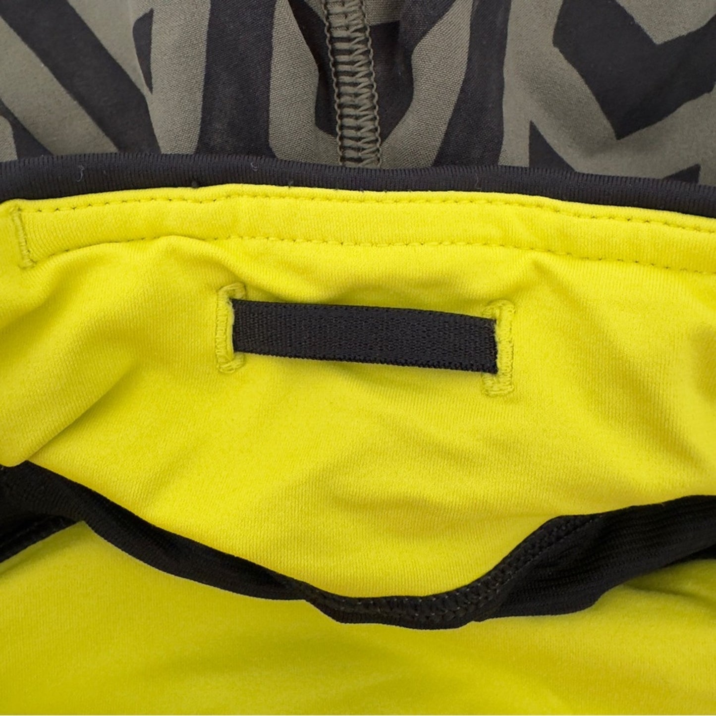 Lululemon Run Times Short *4-way Stretch Chevron Shuffle Fatigue Green Black Pea