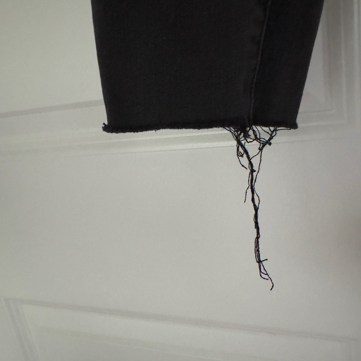 Pistola distressed raw hem skinny jeans charcoal Wash 5-pocket zip button ripped