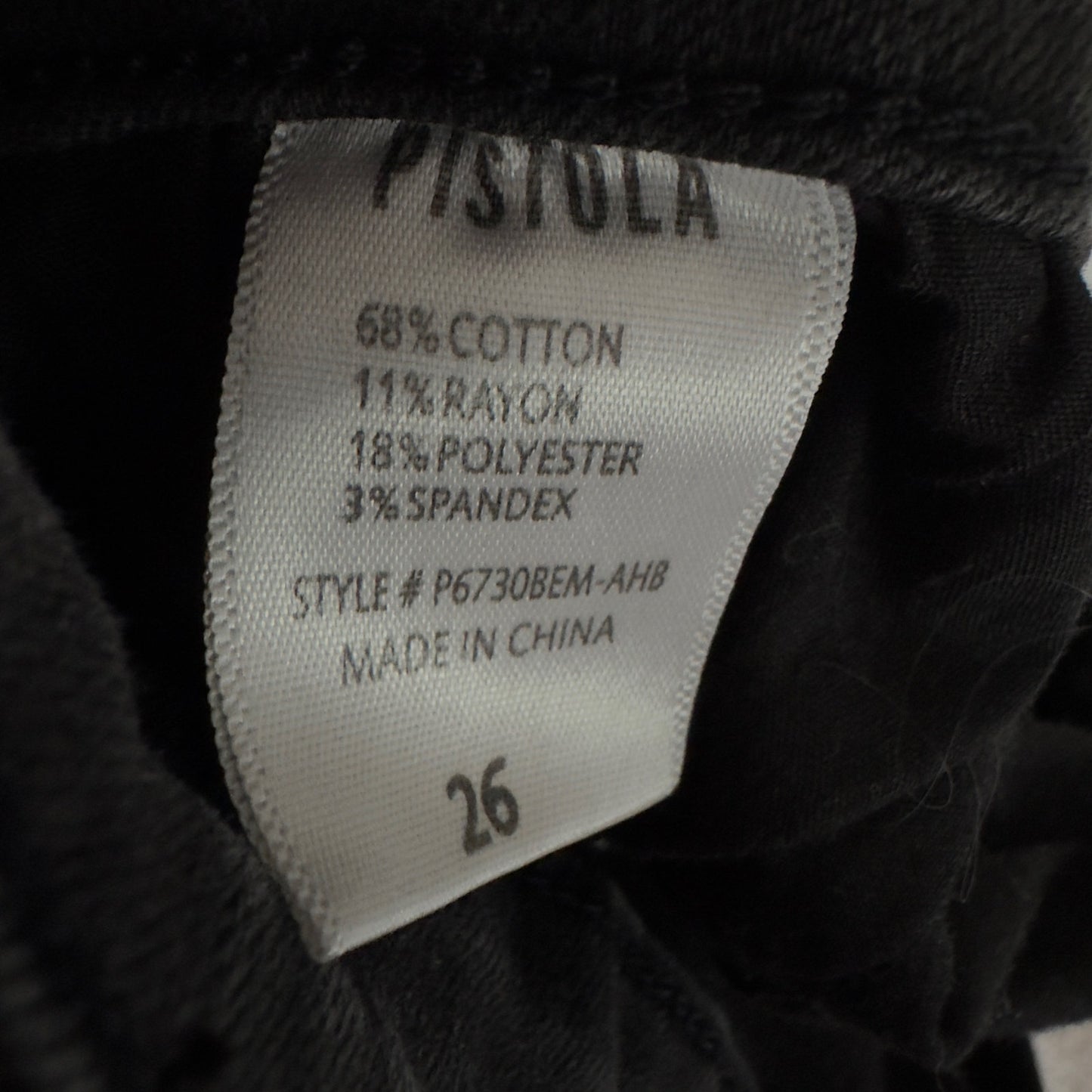 Pistola distressed raw hem skinny jeans charcoal Wash 5-pocket zip button ripped