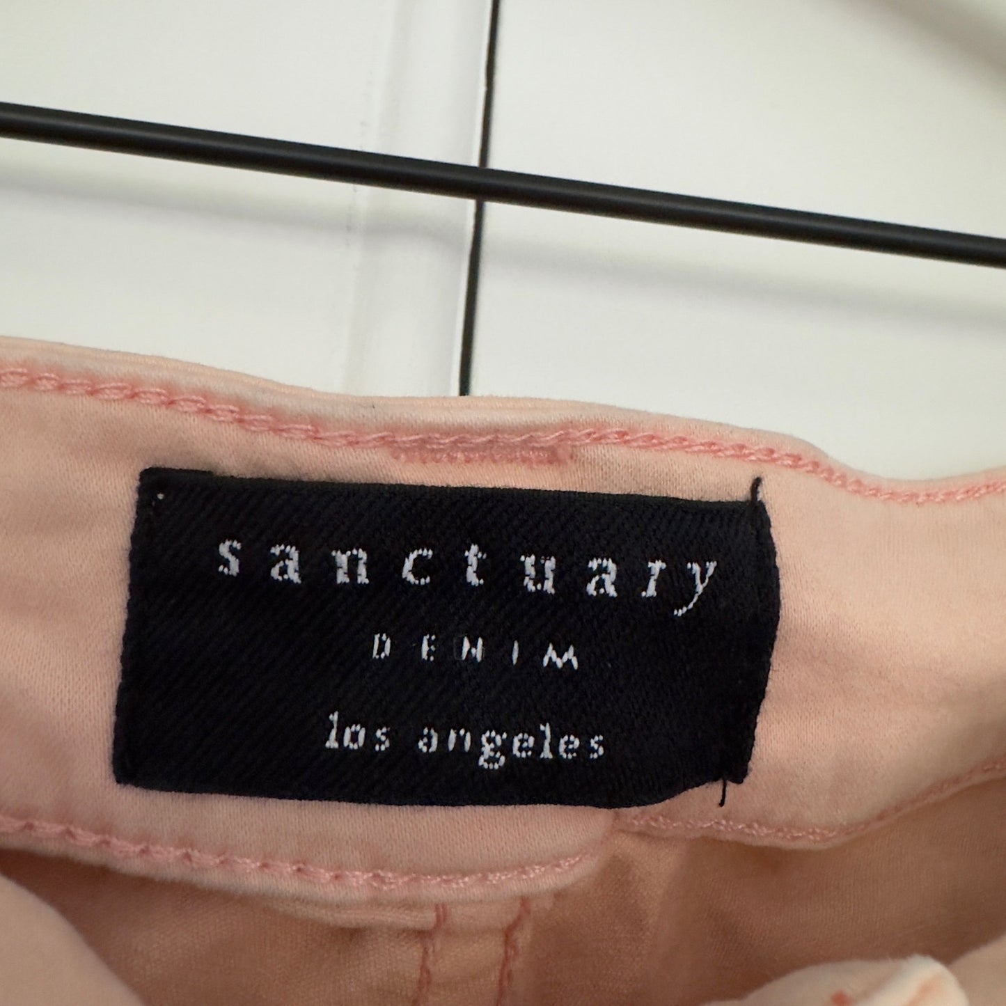 Sanctuary Denim Pale Pink cargo style pants zip button solid pockets zipper 31