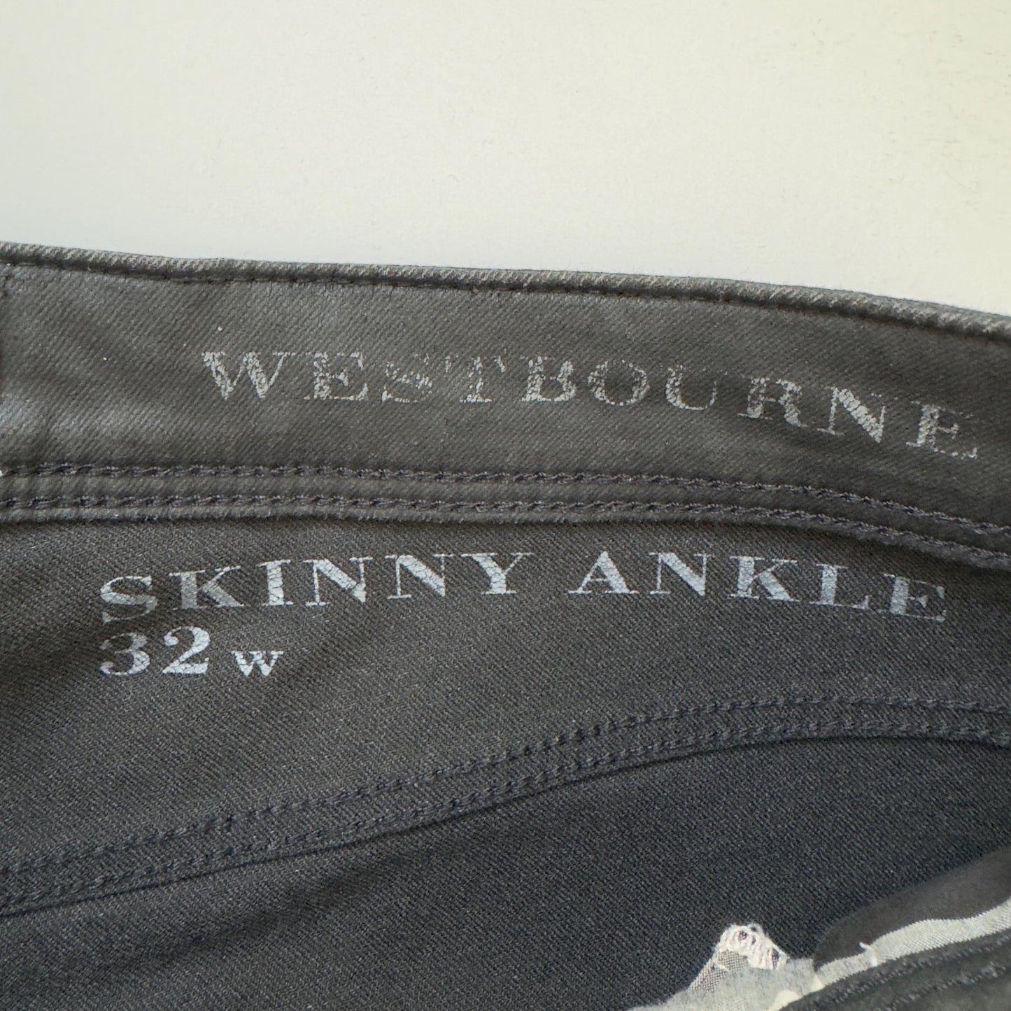 Burberry Brit Westbourne Skinny Ankle Pants Faux Leather Zip Button  5-Pocket 32