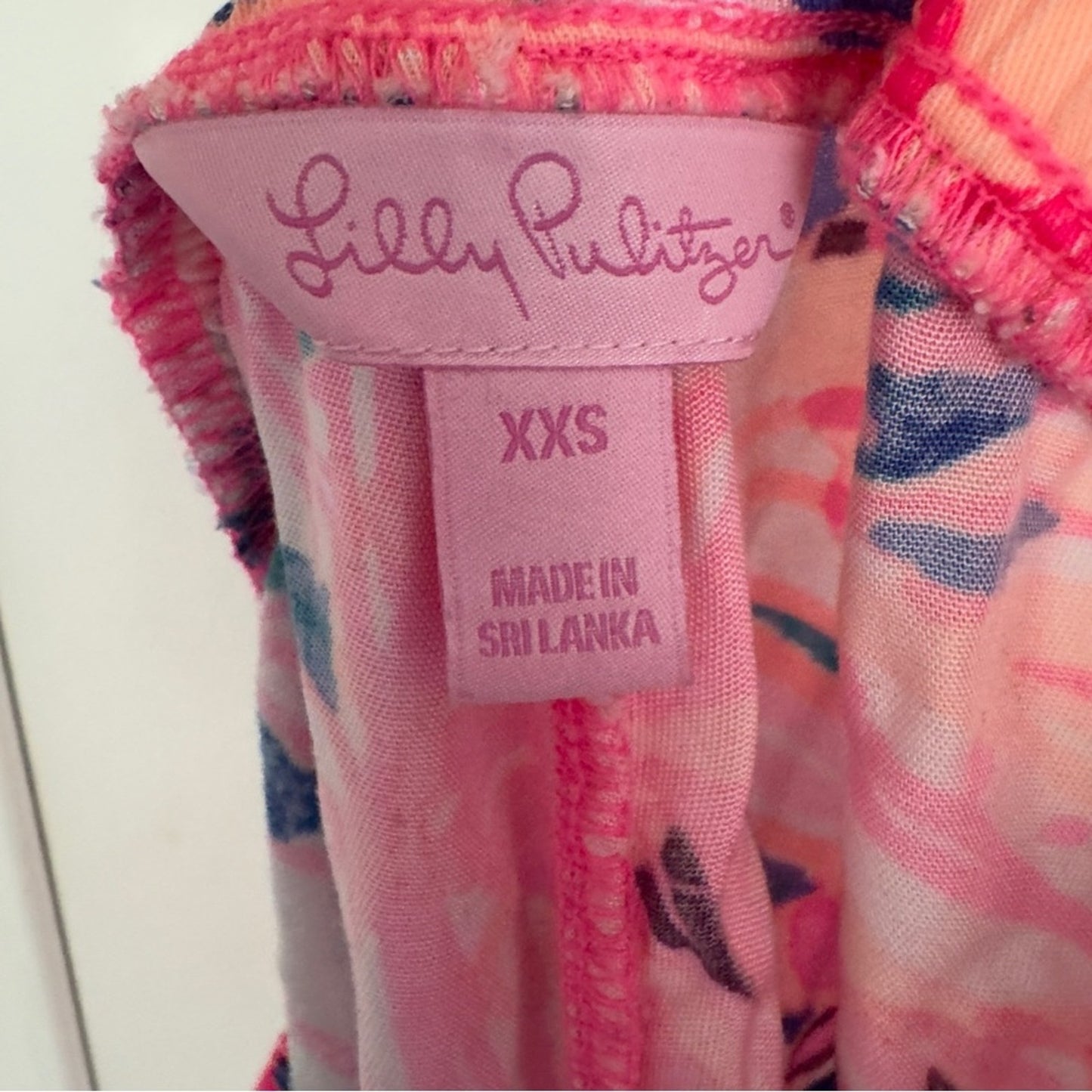 Lilly Pulitzer Underwater Print Jogger Pants Tassel Tie Adjustable Waist Preppy
