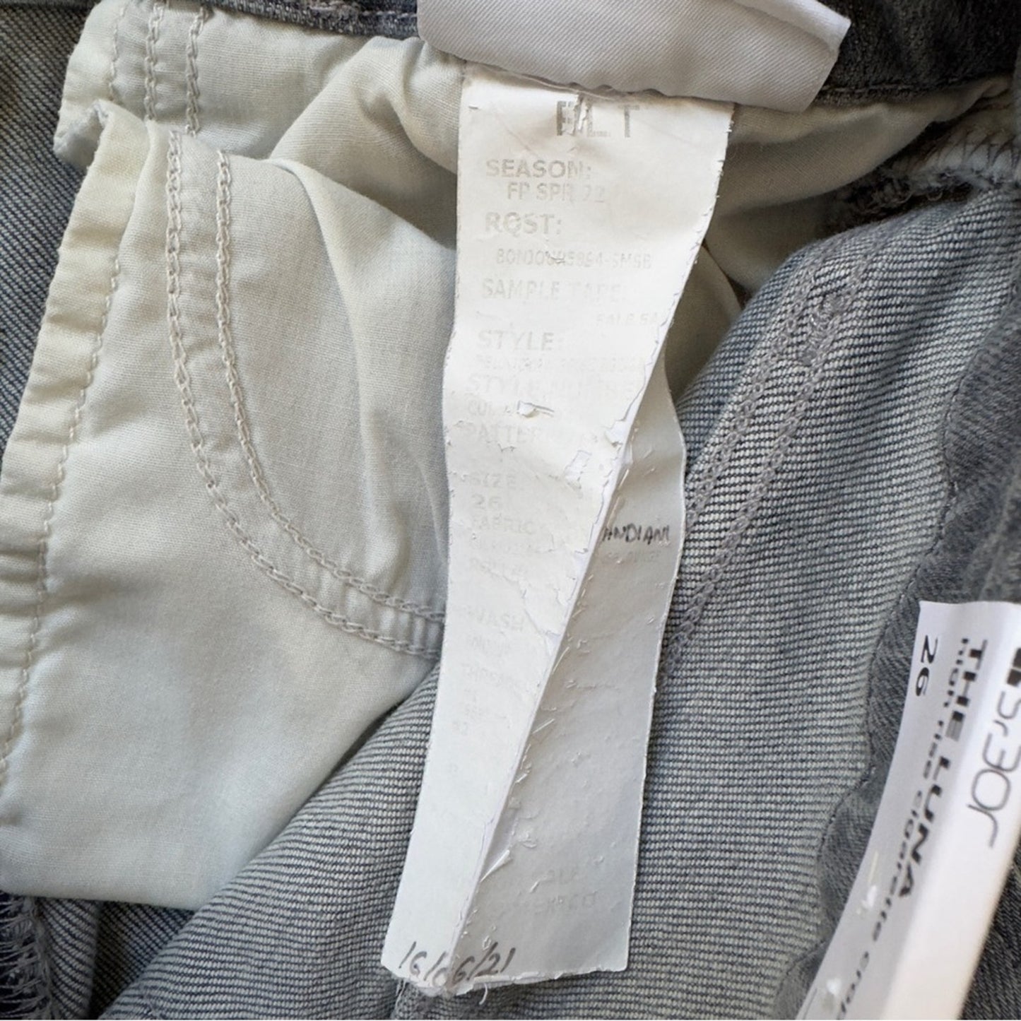 Joe’s The Luna High Rise Cigarette Crop Jeans Gray button fly skinny pockets NWT
