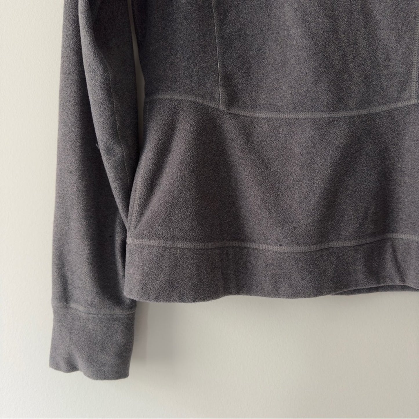The North Face Gray Fleece Hoodie Jacket Full Zip Long Sleeve Pockets Drawstring