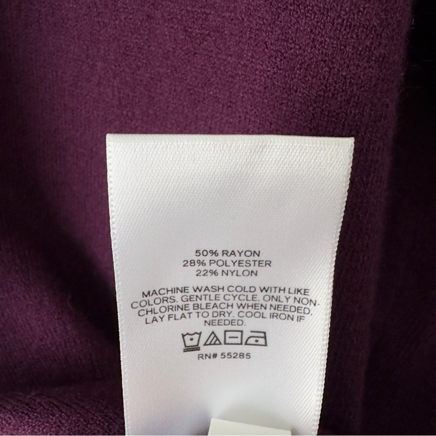 Express Deep Purple Turtleneck Sweater Long Sleeve Tight Knit Soft Solid Autumn