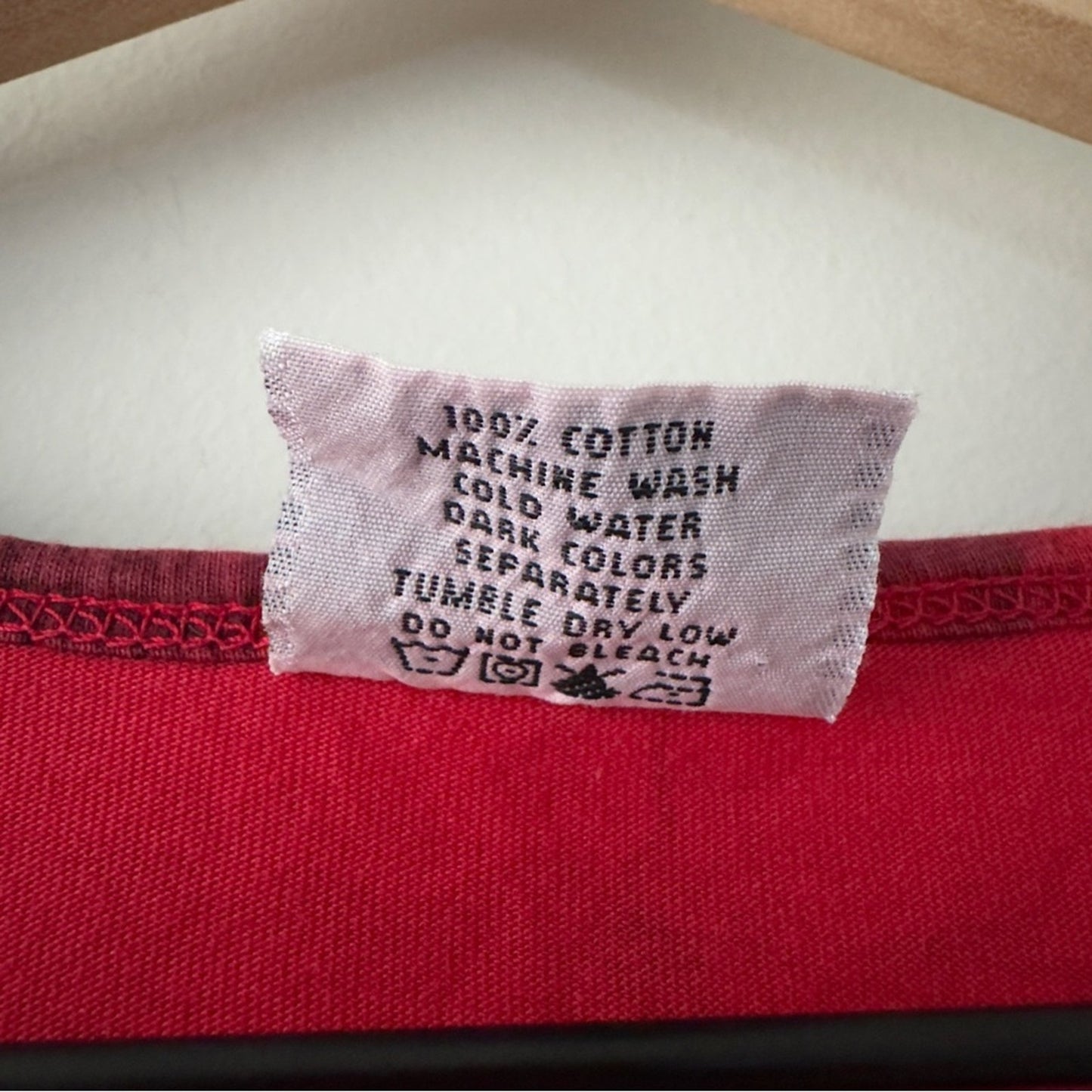 Vintage patchwork style button front Red babydoll Top 3/4 sleeves high low hem L