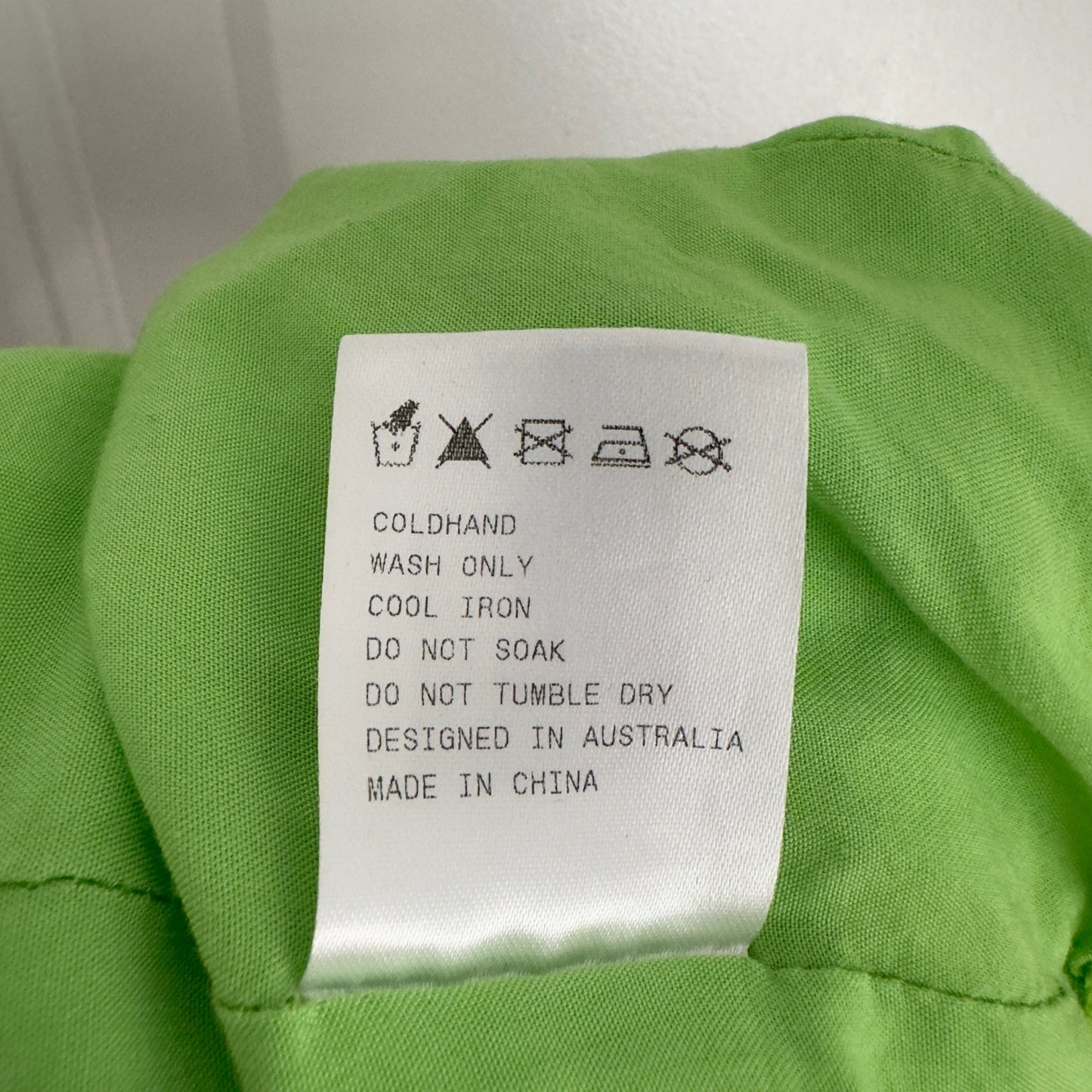 Princess Polly Darshan Top Lime cropped cinched ruched front cap sleeve v-neck 2