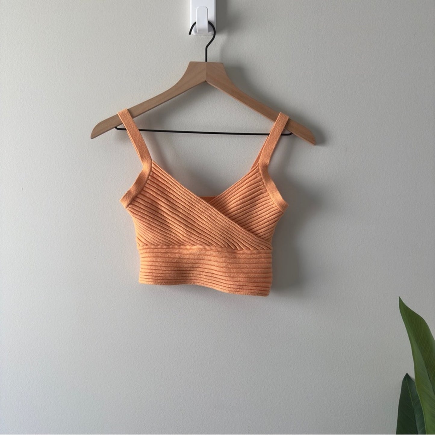 Princess Polly Sunset Tank Orange Ribbed Crop Top Cropped Knit Sleeveless Summer