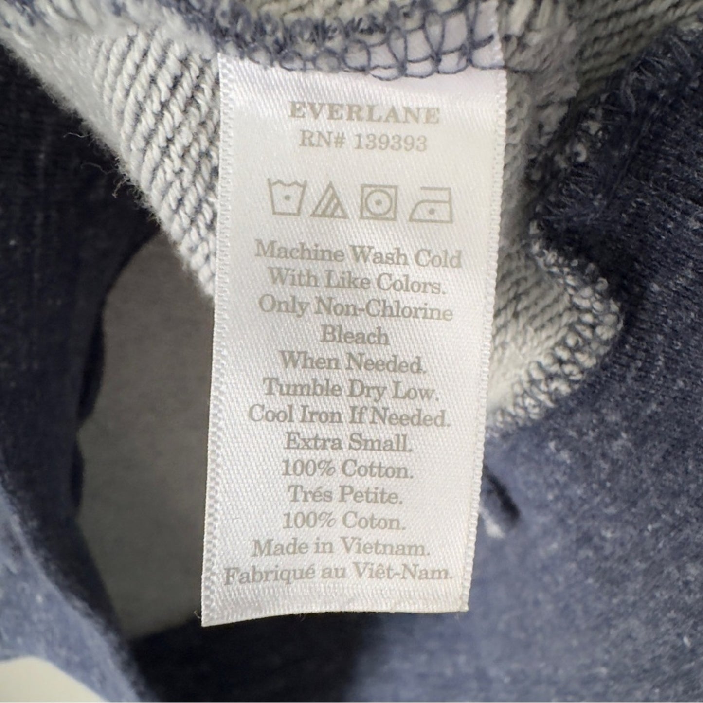Everlane Blue Crewneck Sweater Long Sleeve Relaxed Fit Solid Casual Loungewear