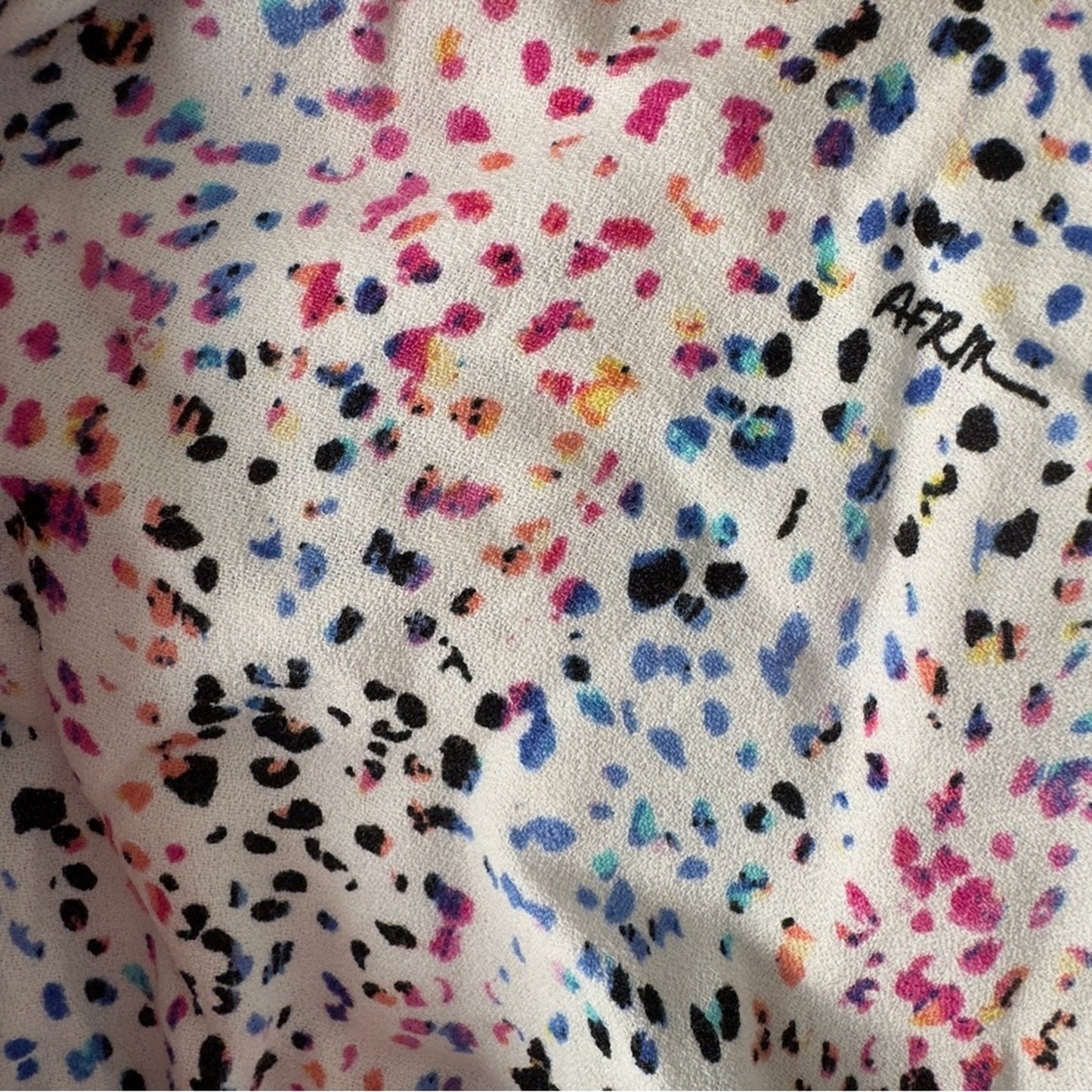 Revolve AFRM Multicolor Animal Print Crop Tie Front Camisole scoop v-neck smock