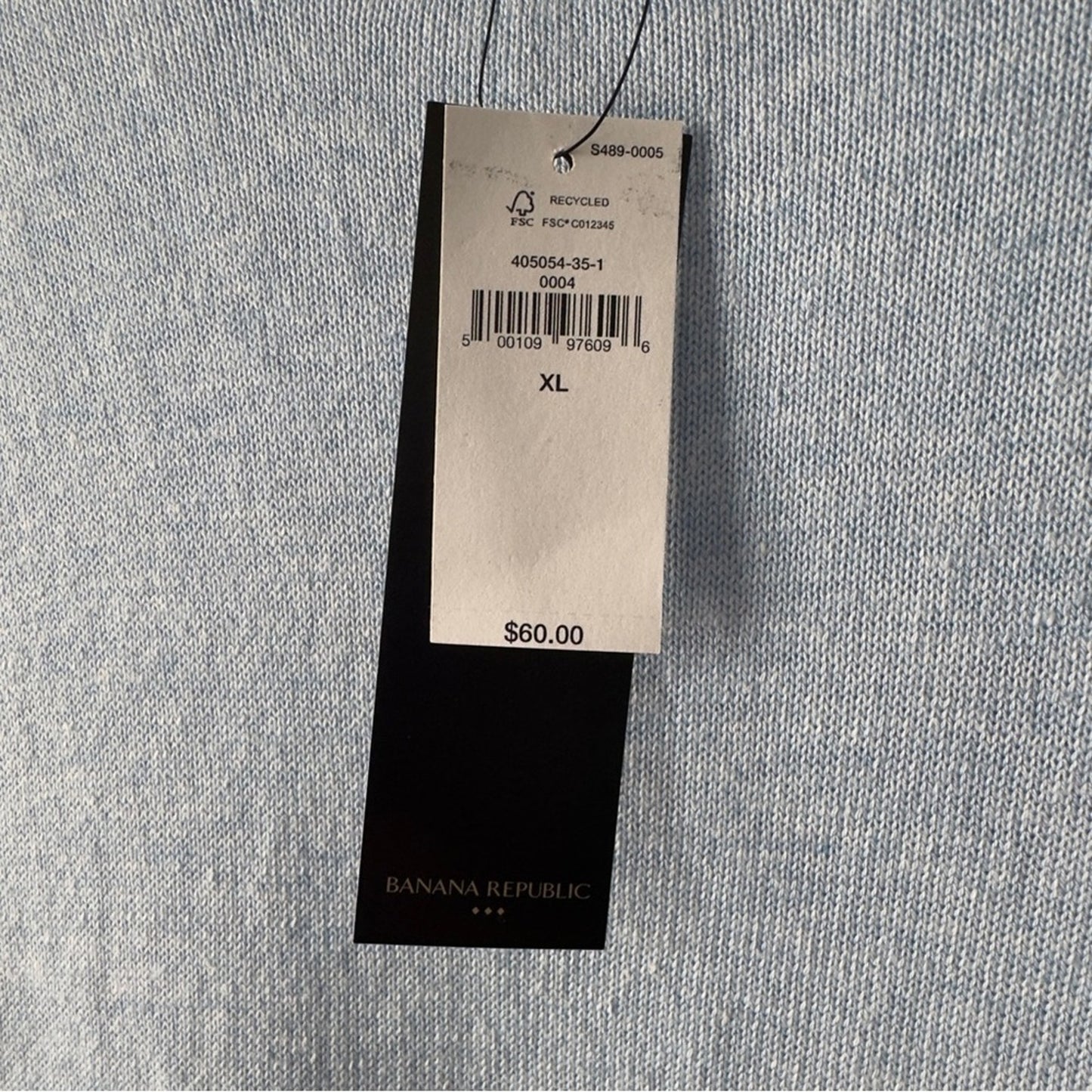 Banana Republic Light Blue Crewneck Sweater long sleeve Forever Yarn Cotton NWT