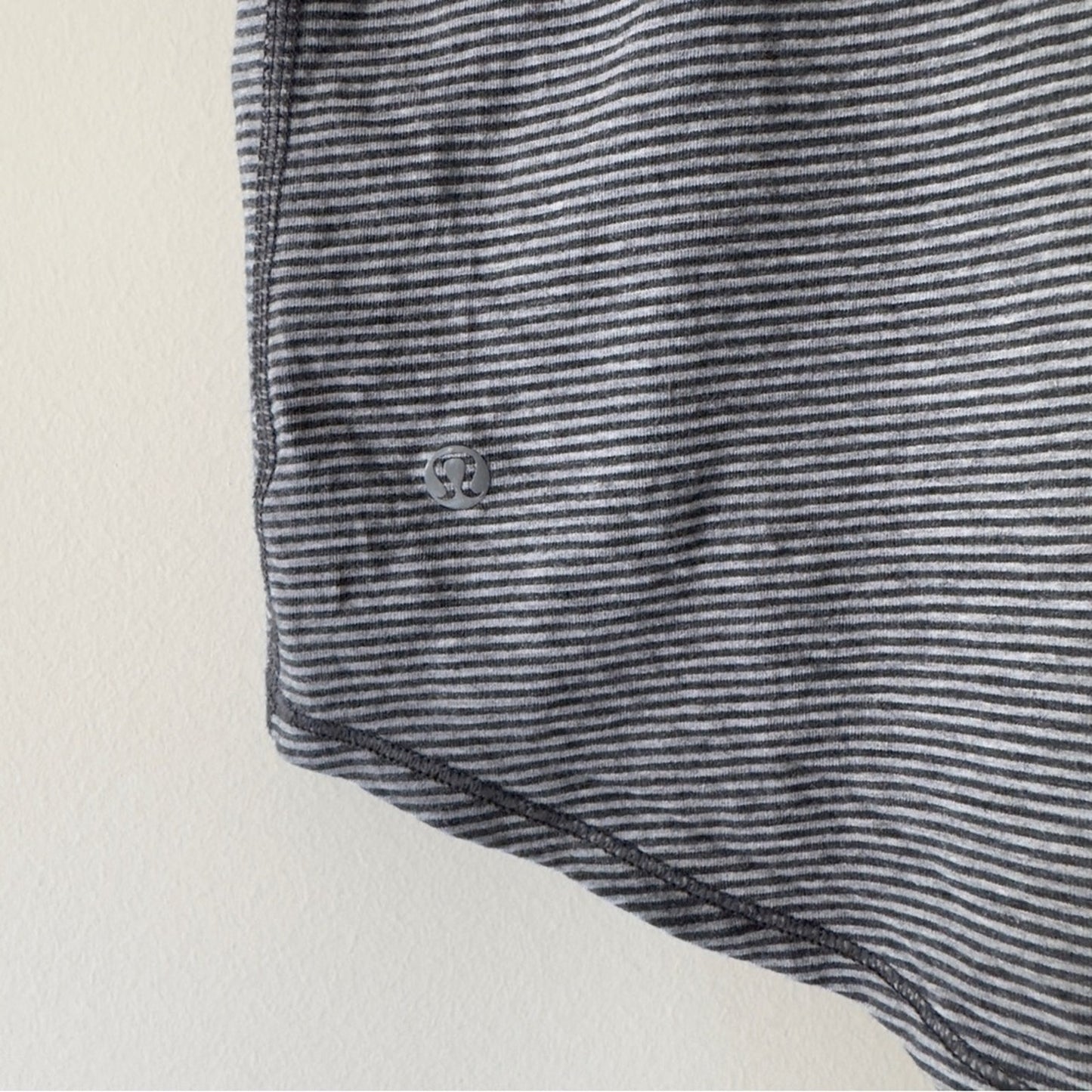 Lululemon Breezy Tank Divided Stripe Heathered Light Grey Heathered Dark Slate