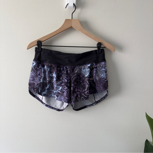 Lululemon Speed Up Short *Long 4" in Memoir Multi Purple / Black athletic Shorts